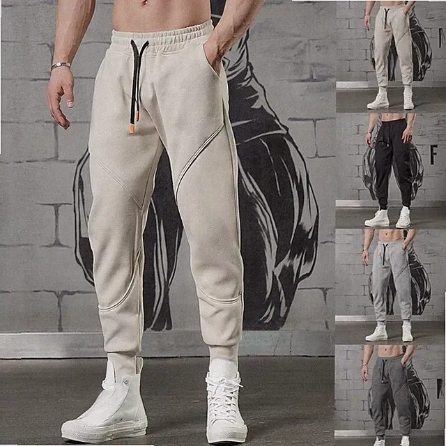 Herren Fleece warme Jogginghose tägliche Kleidung sportlicher Stil knöchellang