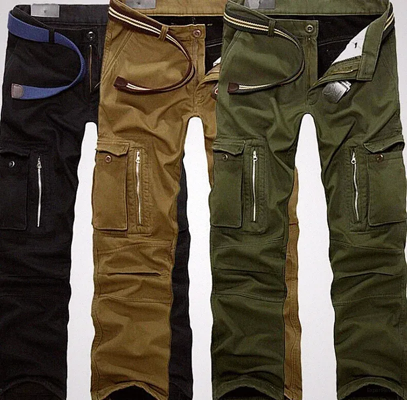 Herren Fleecefutter Arbeitshosen Warm Thermohose Freizeit Cargo Winter Hose