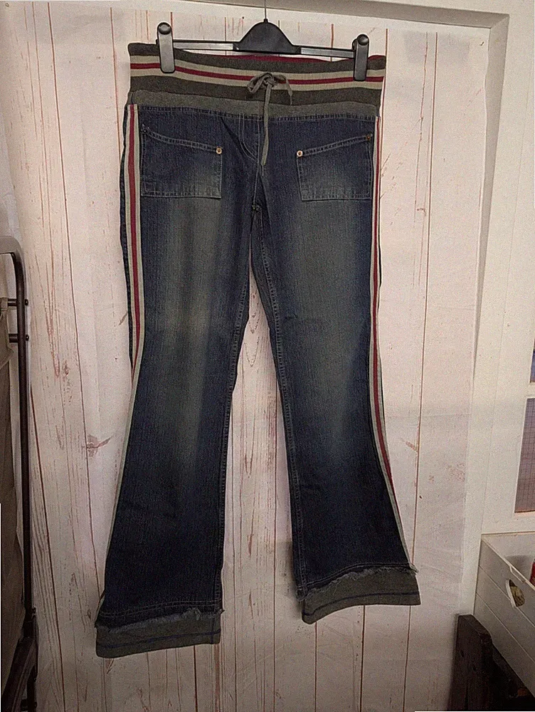 Herren Freesoul Jeans W34 Regular dunkelblau mit integrierter Jogginghose aus Gummizug