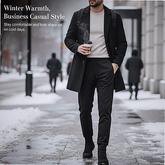 Herren Freizeit Fleece Thermo Winddichte Winterhose, für Reisen - für den Winter