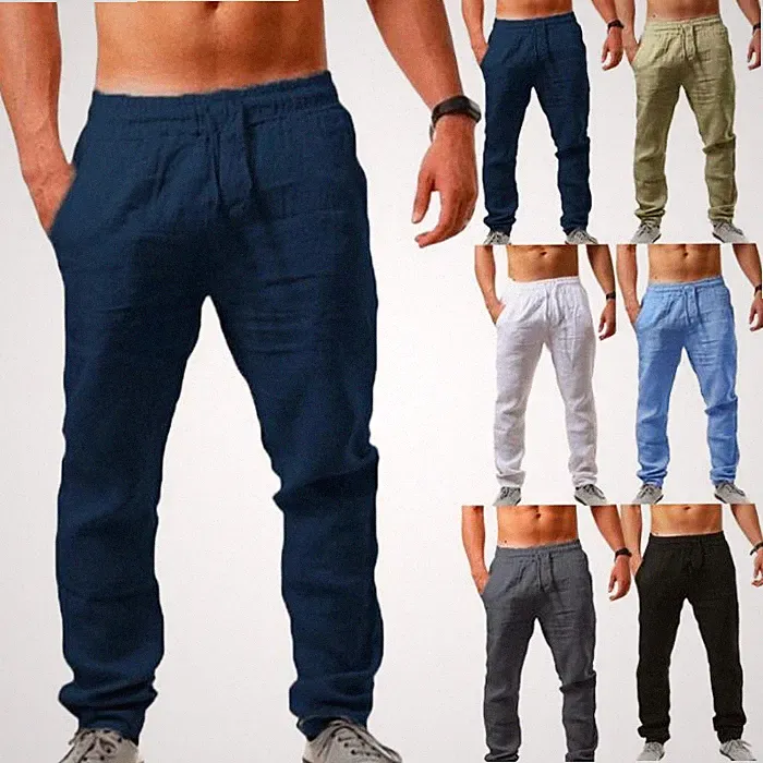 Herren Freizeithosen Elastische Taille Einfarbig Sport Hose Jogging-Fitnesshose