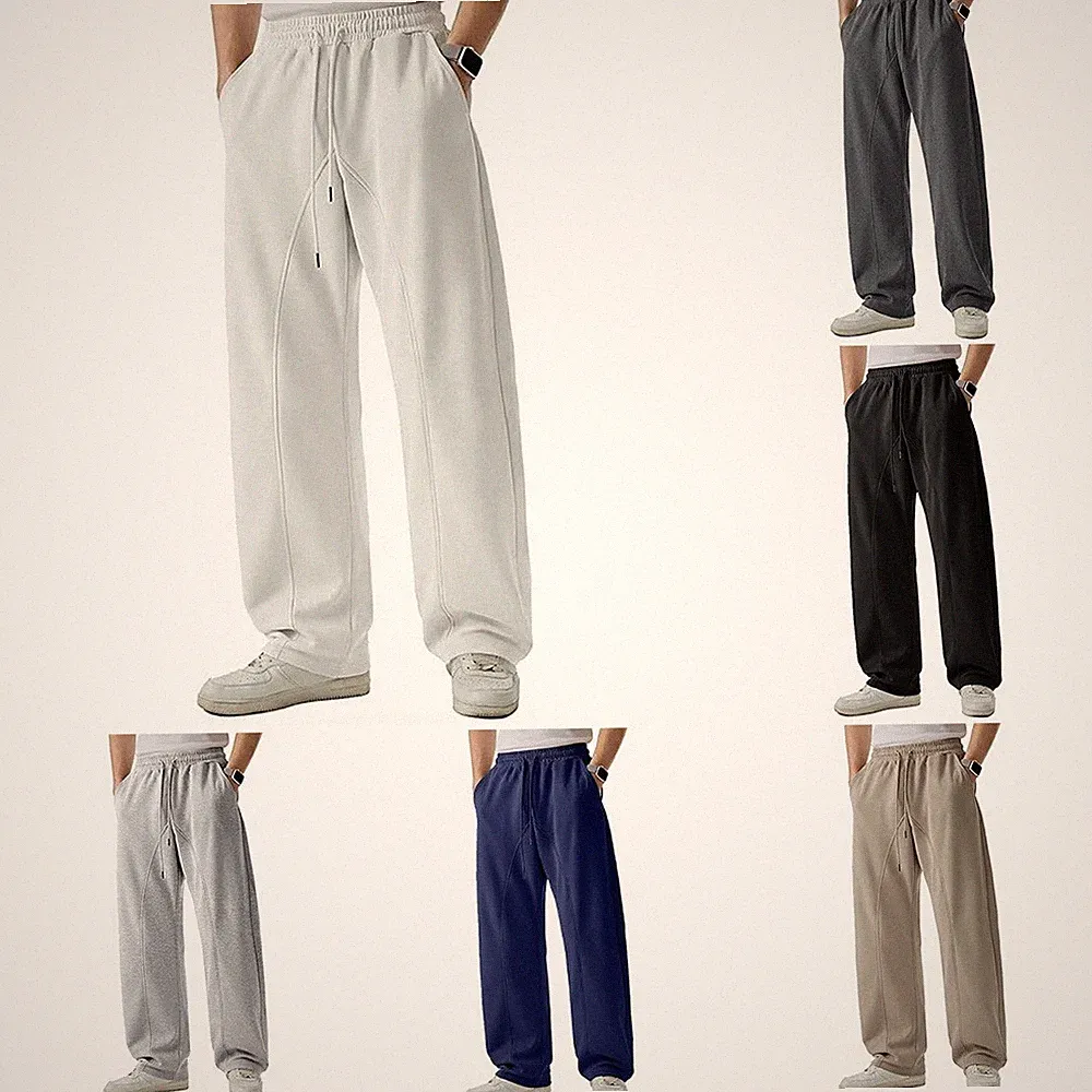 Herren für freizeit Jogginghose gerader Schnitt volle Länge Hose für den Alltag