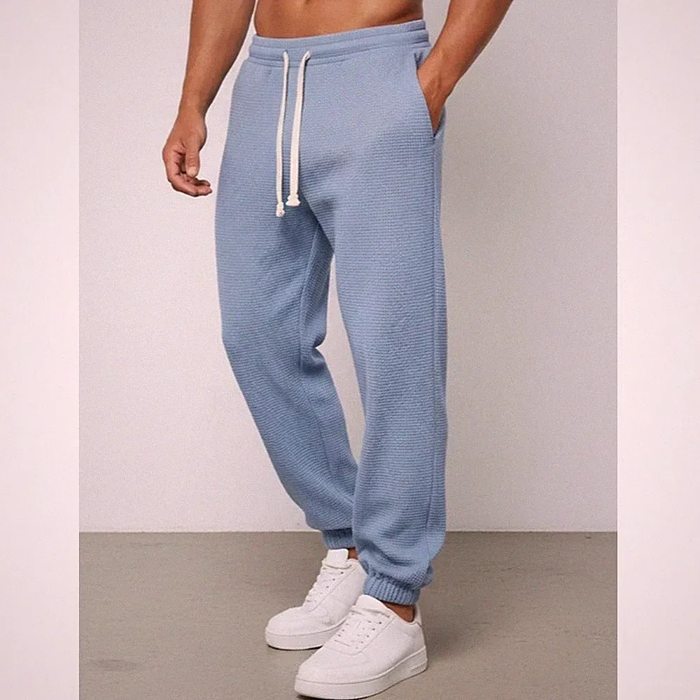 Herren für freizeit Jogginghose Loose Fit Gummibund Einfarbig Hose