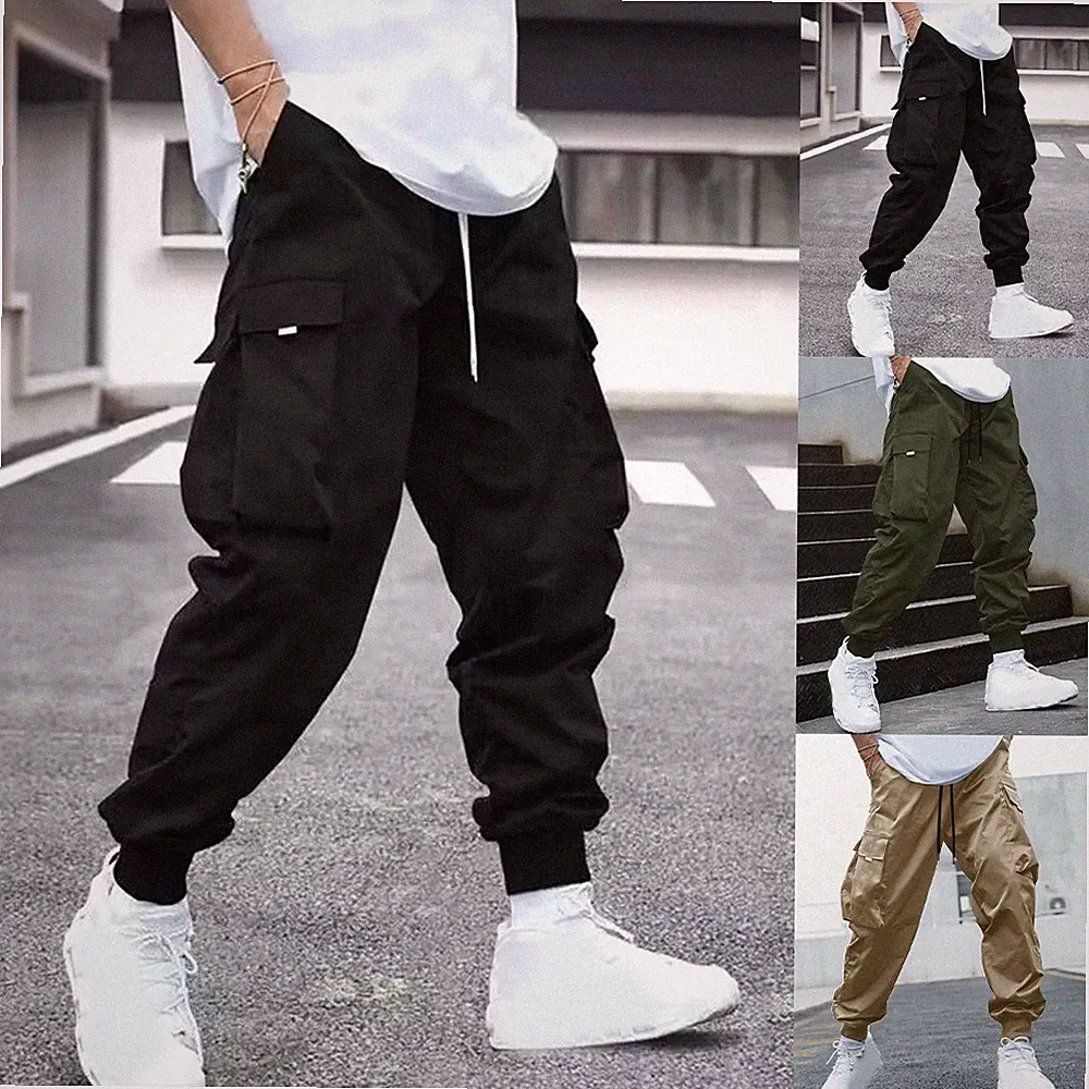 Herren für FREIZEIT Jogginghose mit für mehrere Cargo Harem Loose Fit Hose