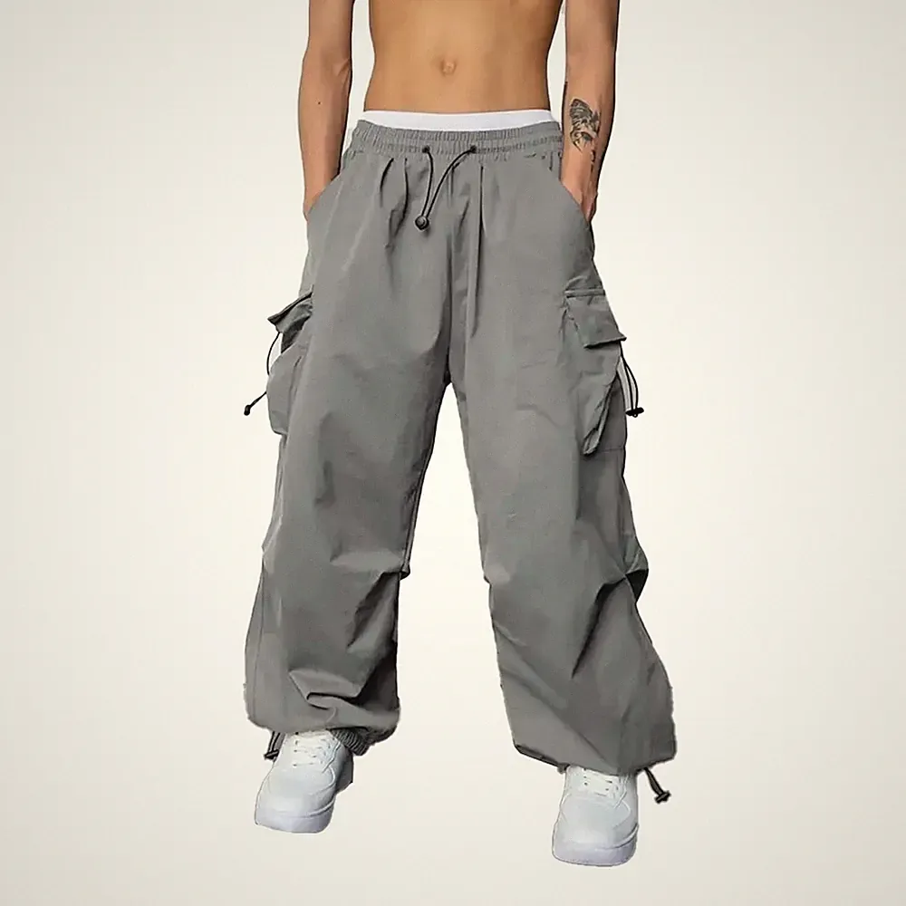 Herren für freizeit Jogginghose Vintage Y2k Oversized Weites Bein Jogger Baggy