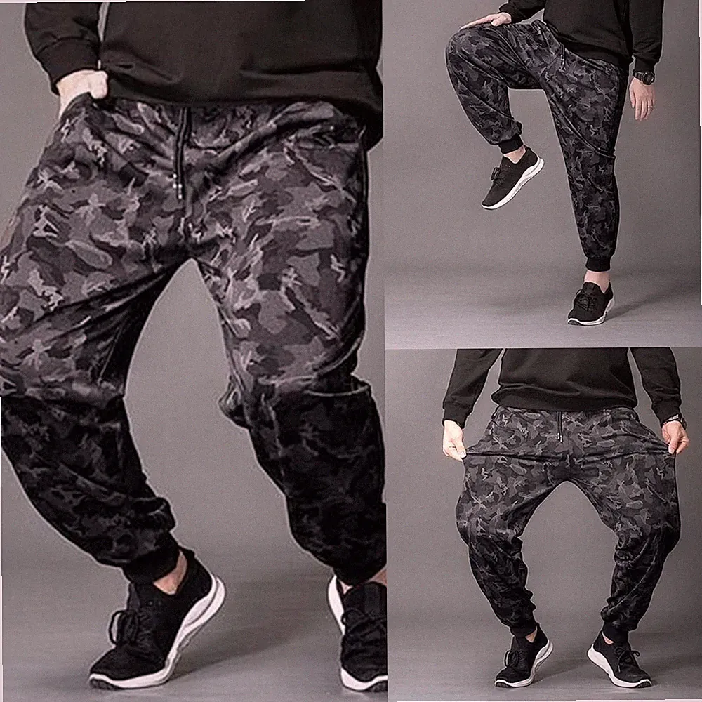 Herren für freizeit Kordelzug Gym Sport Jogging Yoga Lange Haremshose Baggy Hose