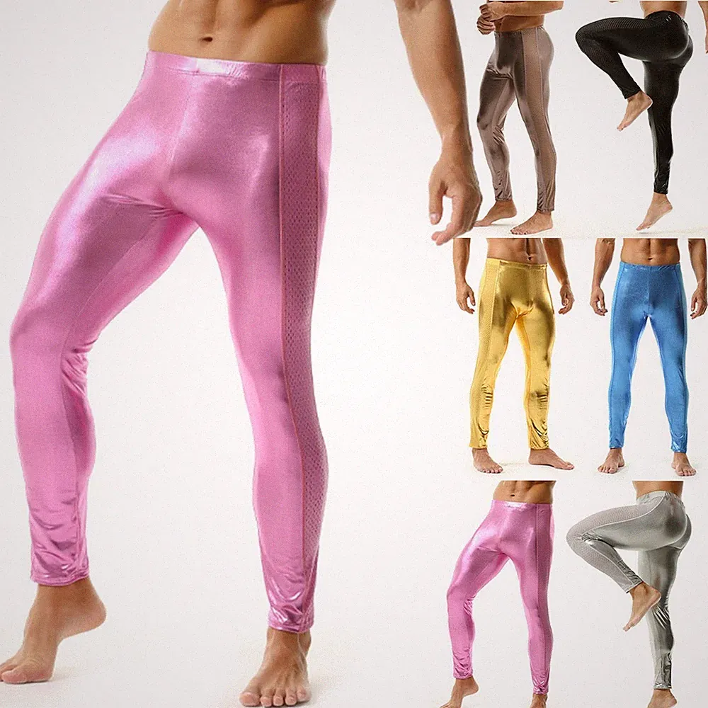Herren für glanz Leggings für Slim Fit Jogginghose für Zuhause und für freizeit