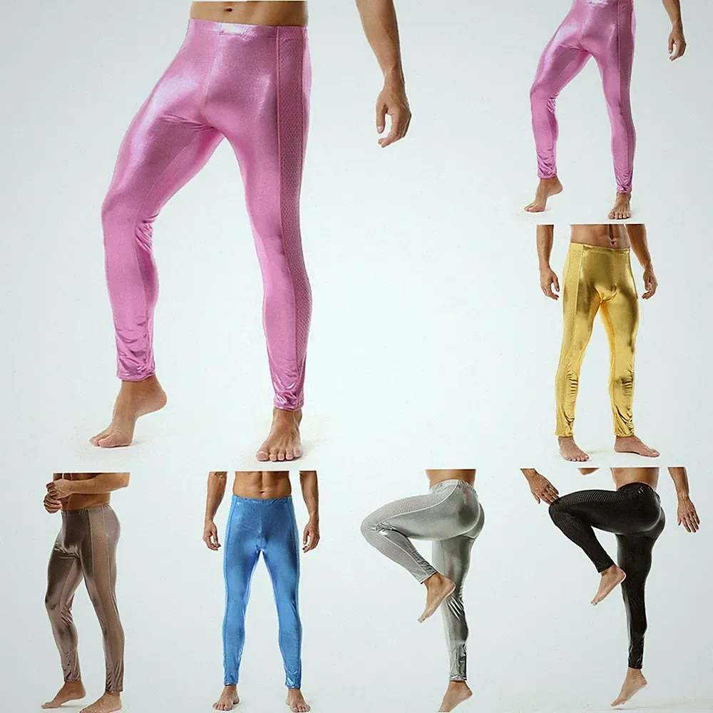 Herren für glanz Leggings für Slim Fit Jogginghose für Zuhause und für freizeit