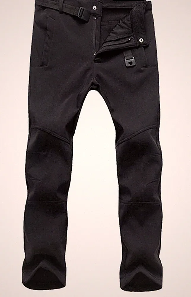 Herren Funktionshose warm Softshellhose mit Fleece wasserdicht winddicht Outdoor