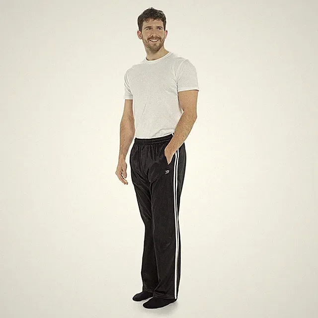 Herren Gestreifte Freizeit Jogging Leichte Hose Gummibund Jogginghose
