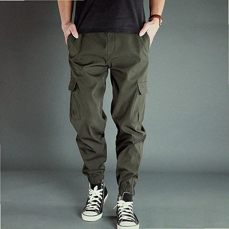 Herren Gummibund Jogginghose Cargo Jeans Hose Jogginghose Außen SPORTS
