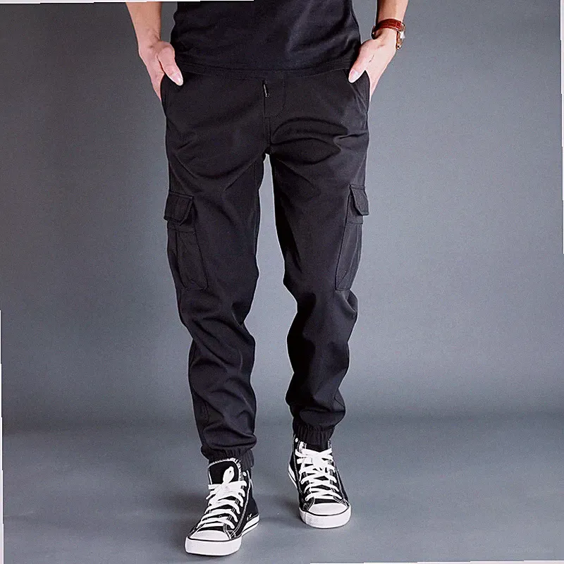 Herren Gummibund Jogginghose Cargo Jeans Hose Jogginghose Außen SPORTS