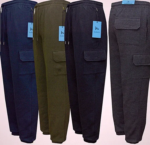 Herren Gummizug Jogginghose Cargo Combat Jogging Hose Trainingshose M - 3XL