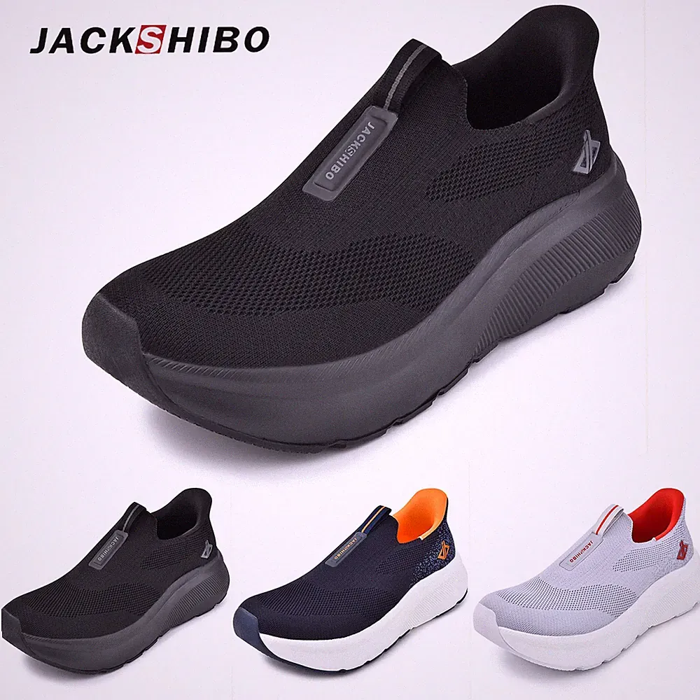Herren Hände frei Slip in Schuhe Fußbogenstütze Schuhe Memory Foam Walkingschuhe