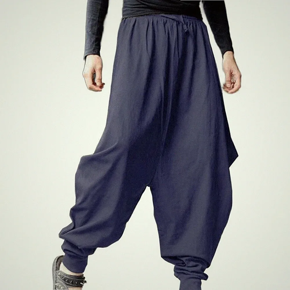 Herren Haremshose aus weichem Polyester Spandex - Gummibund Bündel Fuß Jogging