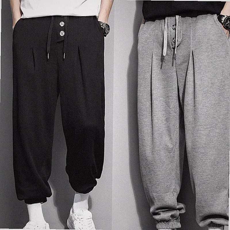 Herren Haremshose Jogginghose SPORTS Jogger Hose Locker Freizeit Mit Kuschelig