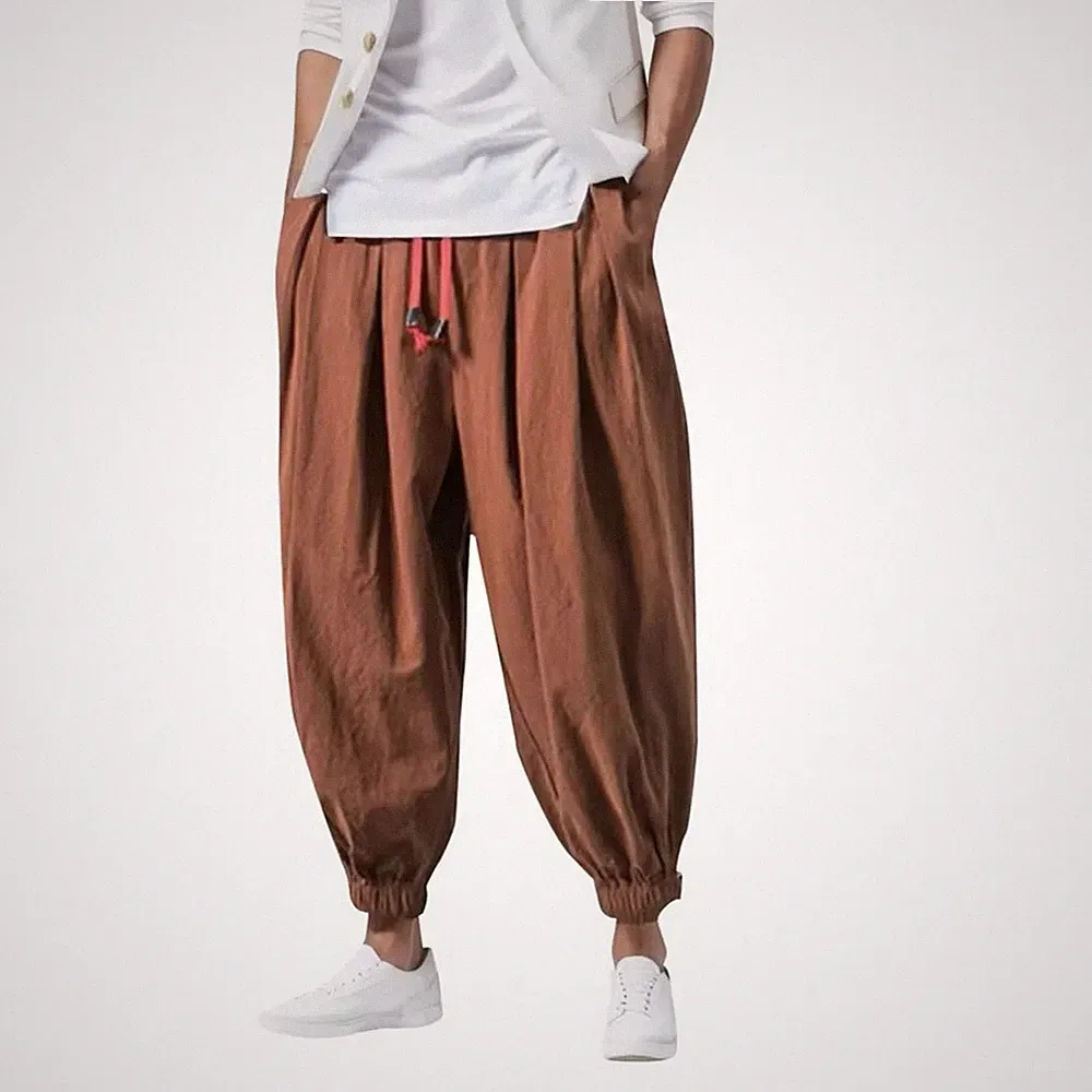 Herren Haremshose Oversize Jogginghose Loose Fit Hose für freizeit Style