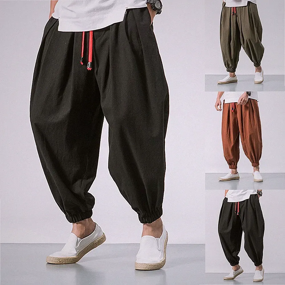 Herren Haremshose Oversized Jogginghose Loose Fit Jogginghose Hose M bis 5XL