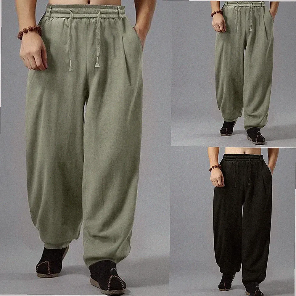 Herren Haremshose weites Bein für freizeit Oversize Jogginghose für sportliche