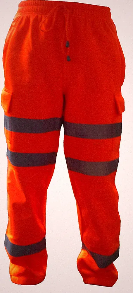 Herren Hi Vis Cargo Combat reflektierende Sicherheit Jogginghose Arbeitskleidung S-4XL