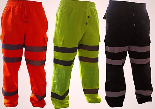 Herren Hi Vis Cargo Combat reflektierende Sicherheit Joggingunterteil Hose Arbeitskleidung S-4XL