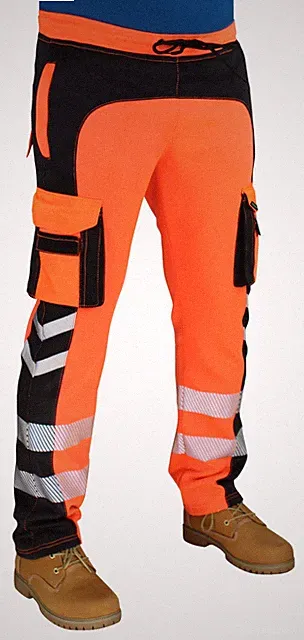Herren Hi Viz Arbeitshose Fleece Arbeits Jogginghose Armeehose ST-02