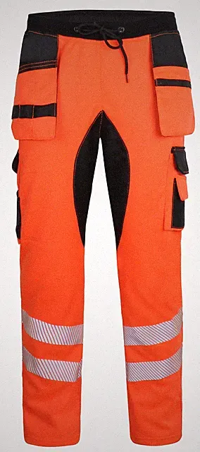 Herren Hi-Viz Fleecehose Arbeitshose Jogger mehrere Taschen Arbeitskleidung Hose