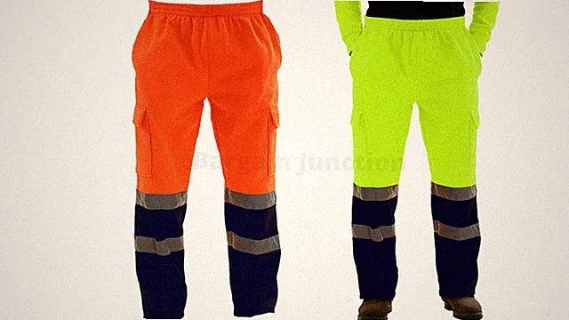 Herren Hi Viz Vis Arbeit Fleece Hose Sicherheit Jogginghose Jogger