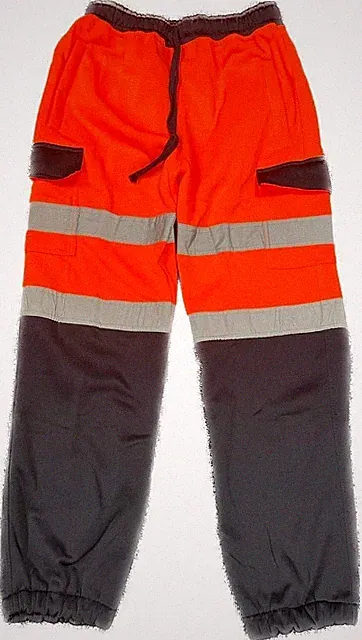 Herren Hi Viz Vis Jogginghose Sicherheit Fleece Sweatpants Utility Arbeitshose