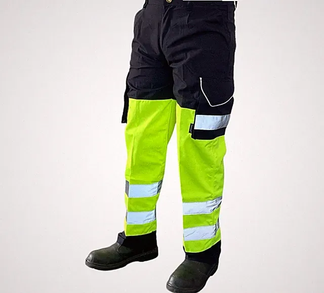 Herren Hi Viz Work Combat Cargohose Sicherheit Streifen Schutzhose Hose