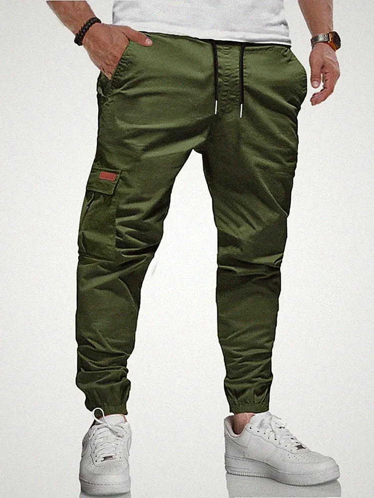 Herren Hose Chino Cargo Jogginghose Baumwolle Sweathose Lange Atmungsaktiv Sp...