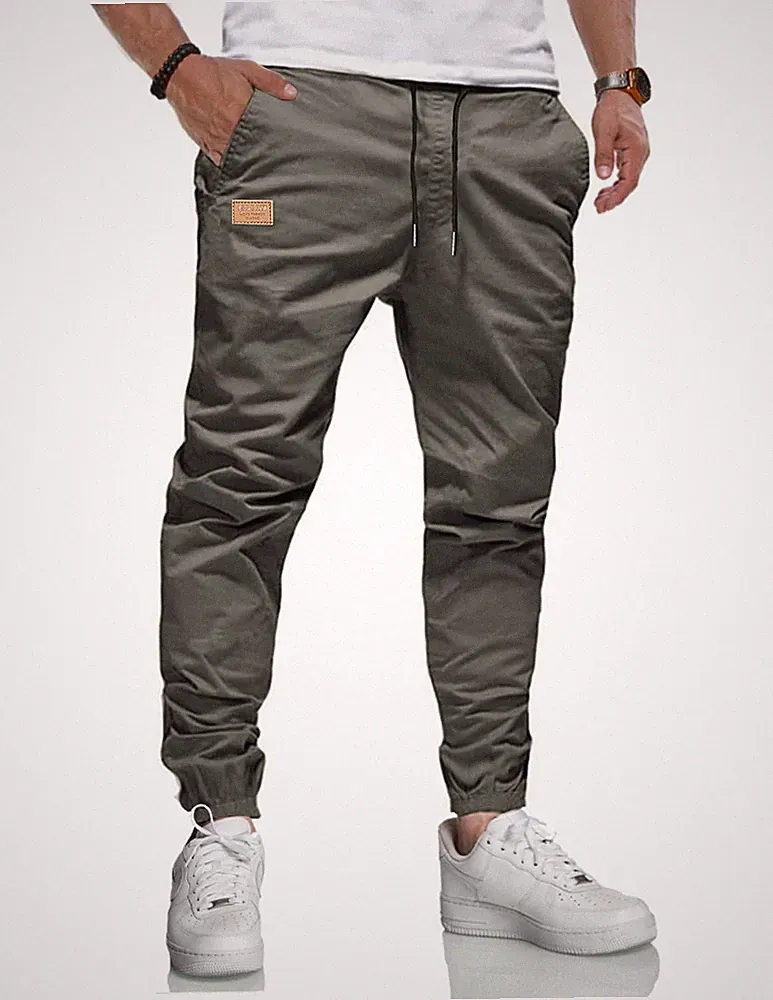 Herren Hose Chino Cargohose Jogginghose Baumwolle Casual Sporthose Sweatpants...