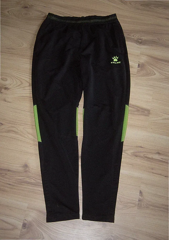 Herren Hose Gr. M schwarz neongelb KELME Sport Training Jogging Fitness bequem