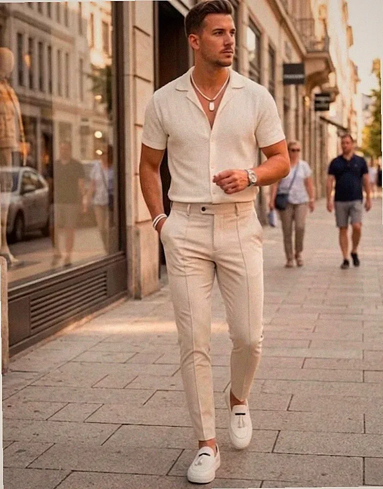 Herren Hose Hochzeit Stretch Golf Club Designer Trendsetter Sailing Sommer Yacht