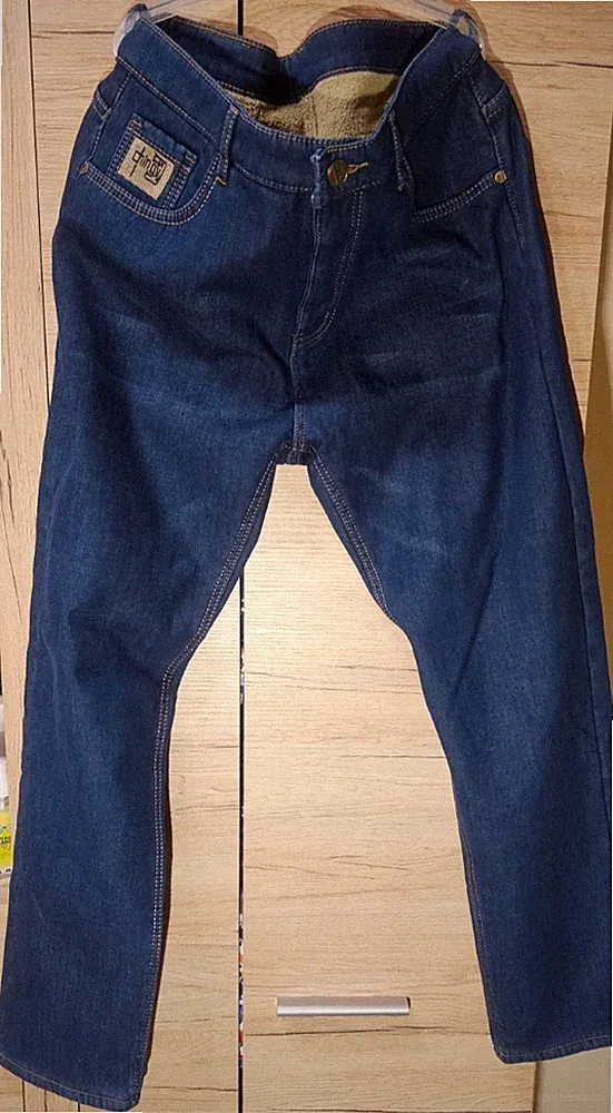 Herren Hose, Jeans Gr. 48-50, Neu, Farbe blau, mit Fleece