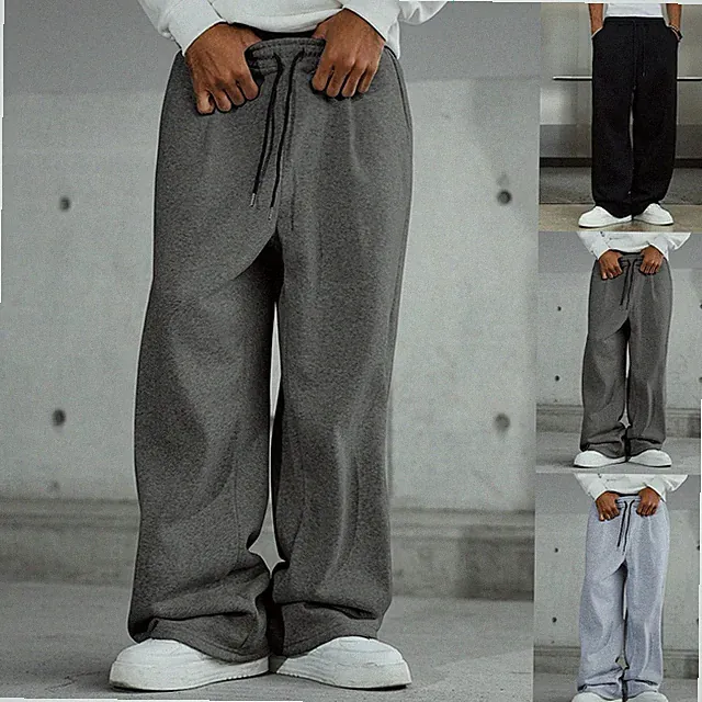 Herren Hose mit weitem Bein Loose Fit Jogginghose für Männer Vierjahreszeiten