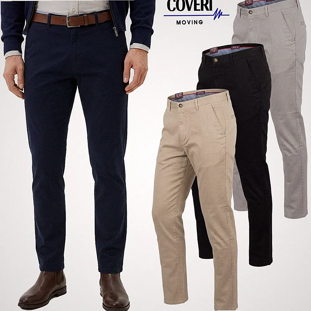 Herren Hose Pocket America Baumwolle leicht Stretch COVERI 46 48 50 52 54 56 58