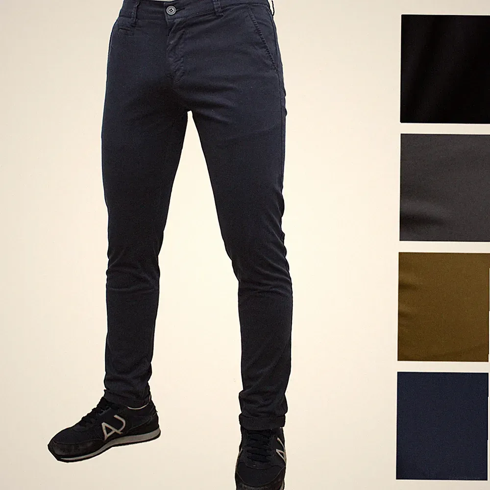 Herren Hose Slim Fit Chino Winter Stretch Stoff Tasche America