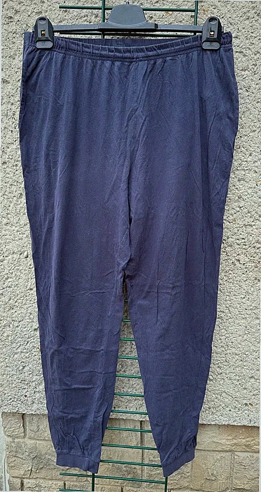 Herren Hose Sommer-Trainingshose "Jogger" Gr.52/54 Marine Jersey getragen
