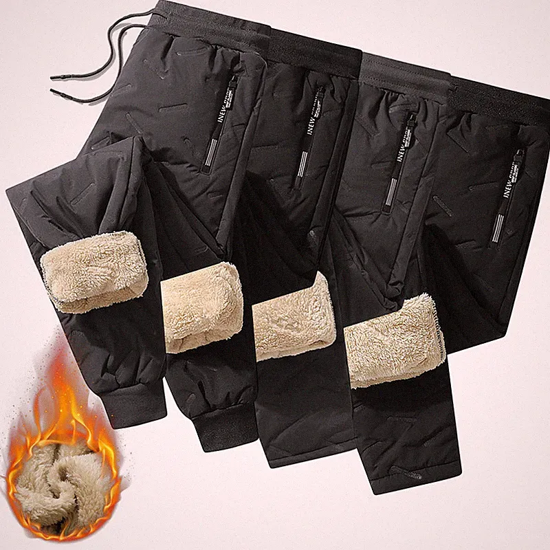 Herren Hose Warm Thermo Fleece Gefüttert Dick Jogginghose Winter Lang Freizeit