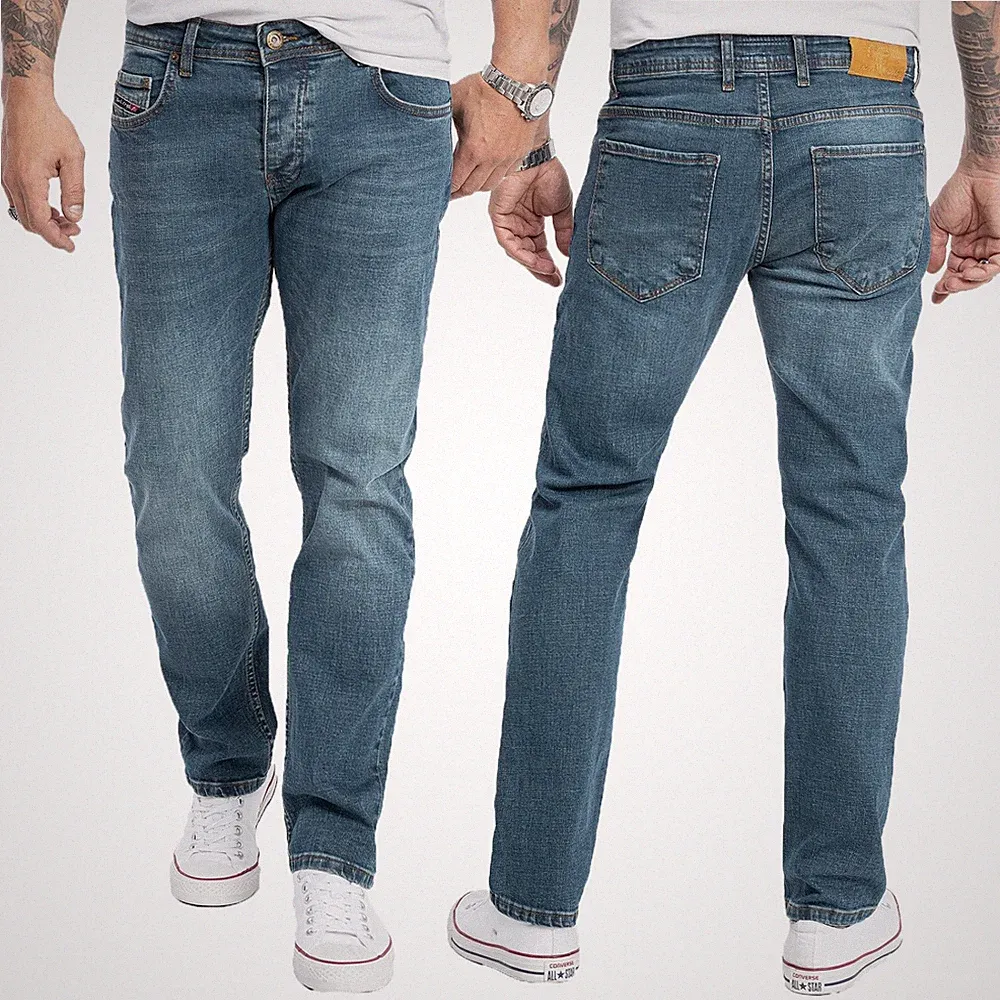 Herren Jeans Hose Blau Rock Creek Jeanshose Regular Fit Stonewashed RC-2275