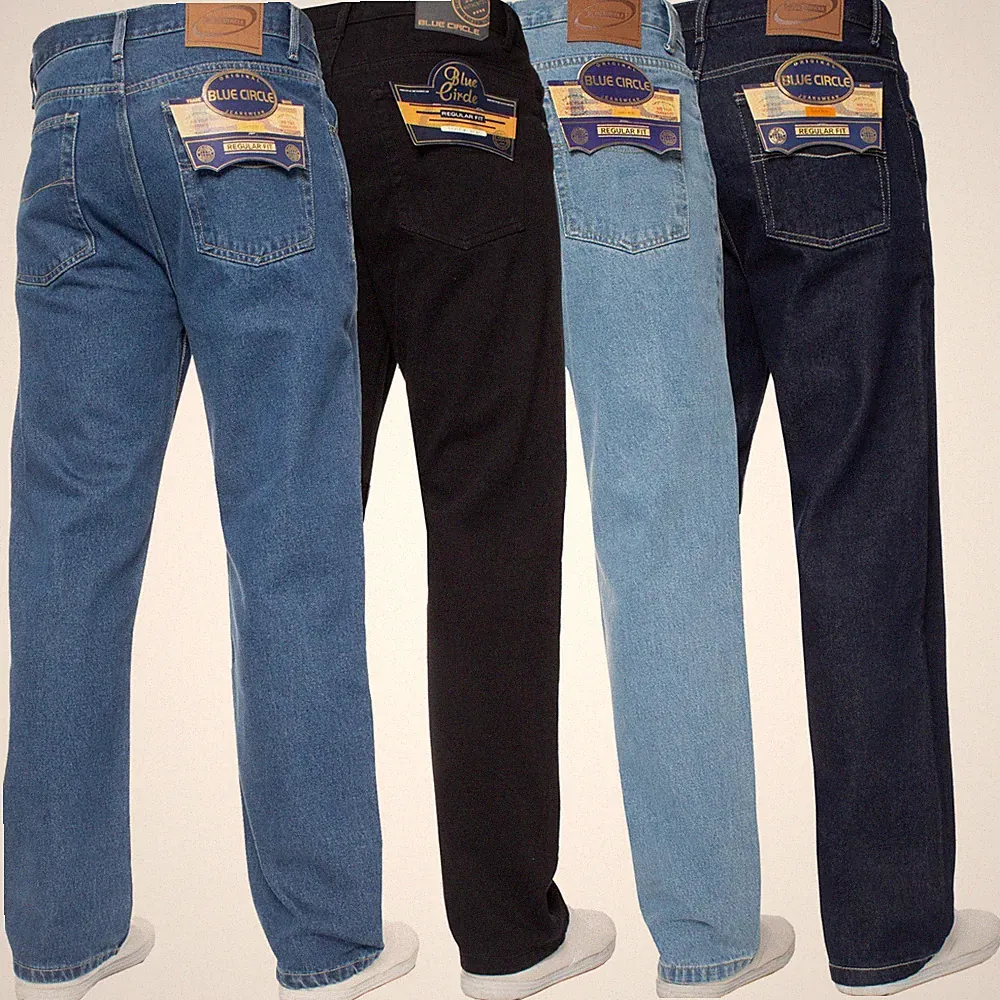 Herren Jeans Hose Denim Gerades Bein Einfach Schwer Work Pants Alle Taille Neu