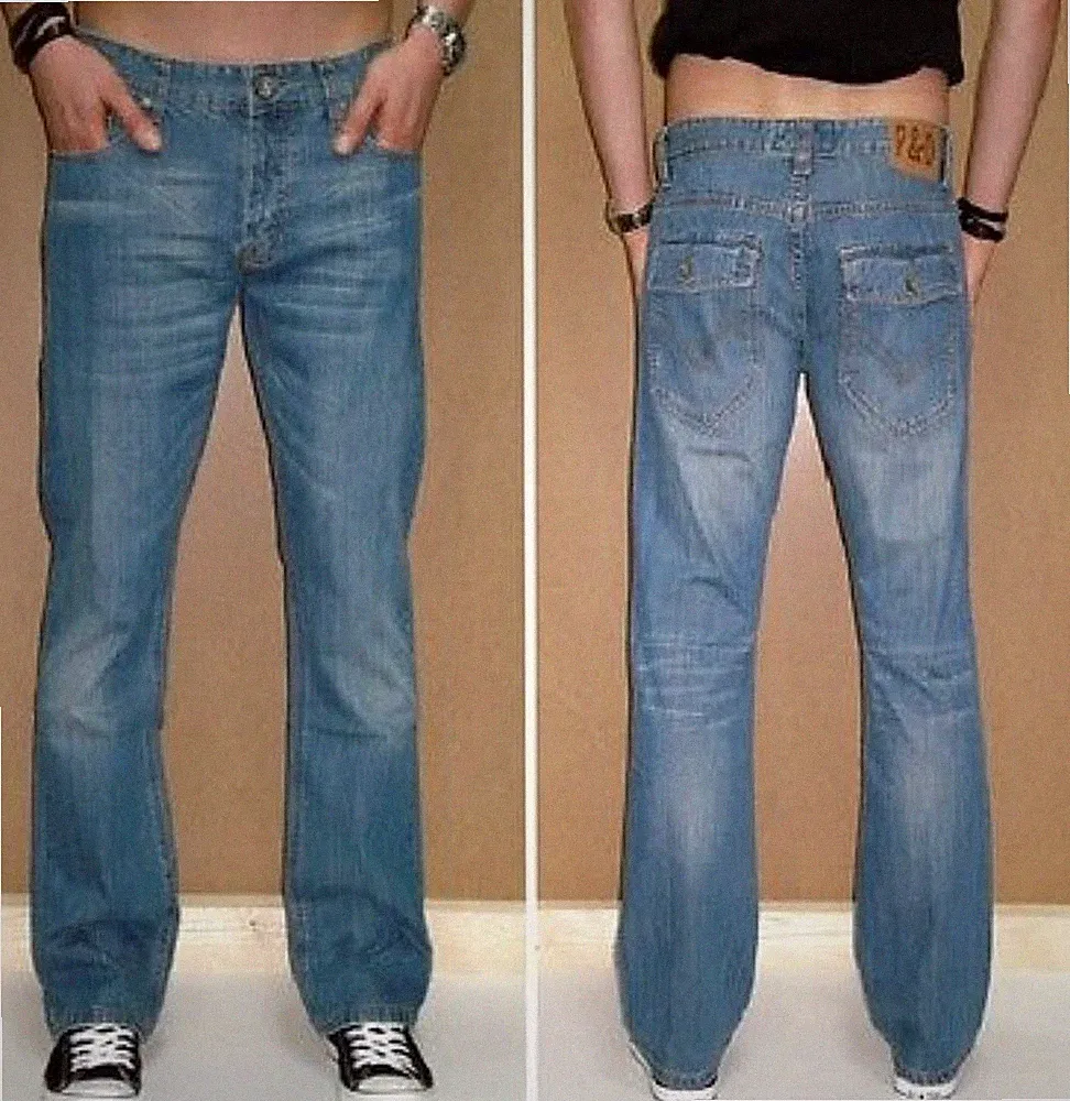 Herren Jeans Hose Loose Slim Fit Jeans Denim