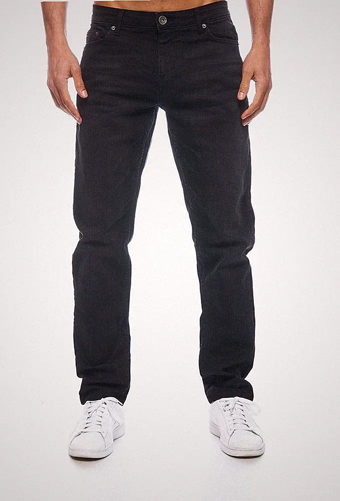 Herren Jeans Hose regulär Fit Designer Basic Blau Jeans Stretch Hose