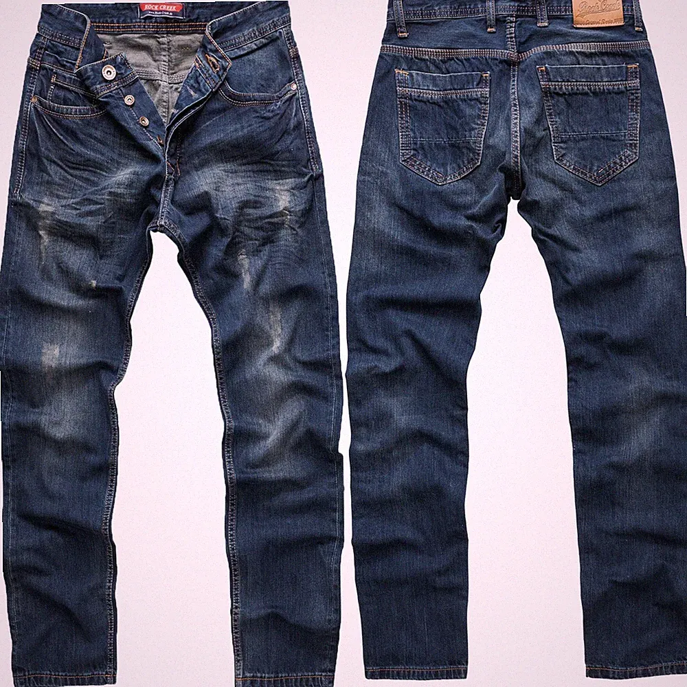 Herren Jeans Hose Rock Creek Herren Designer Denim Stretch Jeanshose M2 W29-W44