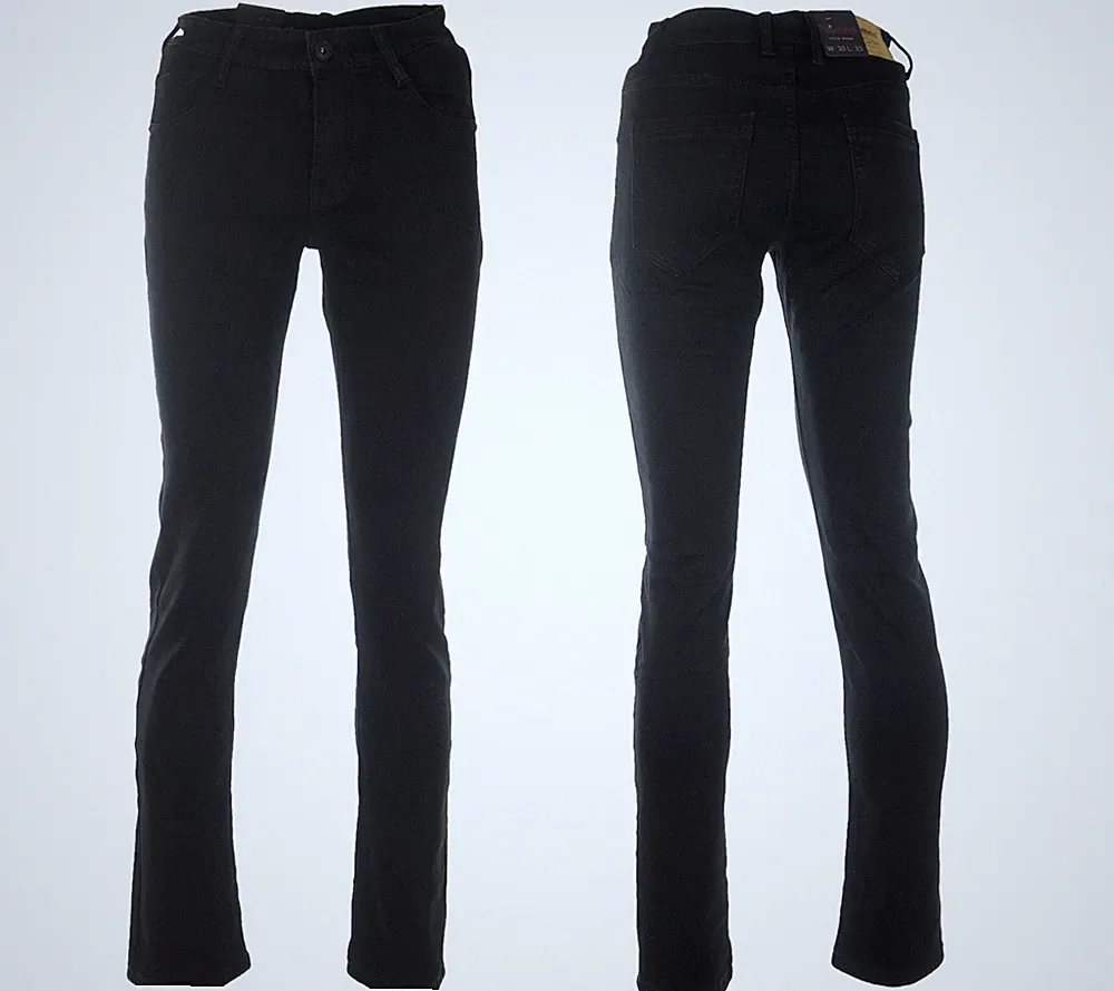Herren Jeans Hose Winterhose Thermohose Winterjeans Gefuttert Blau Schwarz H4