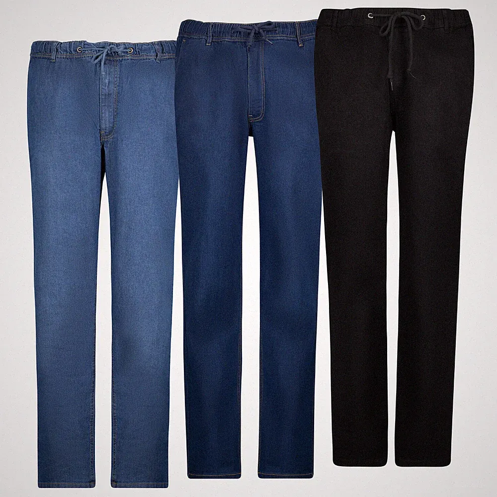 Herren Jeans Jogginghose Lang Jogging Hose Jeans Freizeit Übergrößen 2XL - 12XL