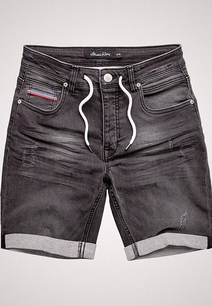 Herren Jeans Short Männer Kurze Bermuda Hose Regular Fit 7038