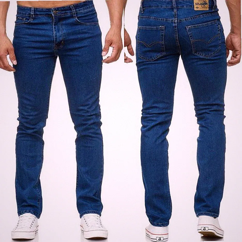Herren Jeans Slim Fit Regular Stretch Jeanshose Übergröße Hosen Six-Jeans 2028