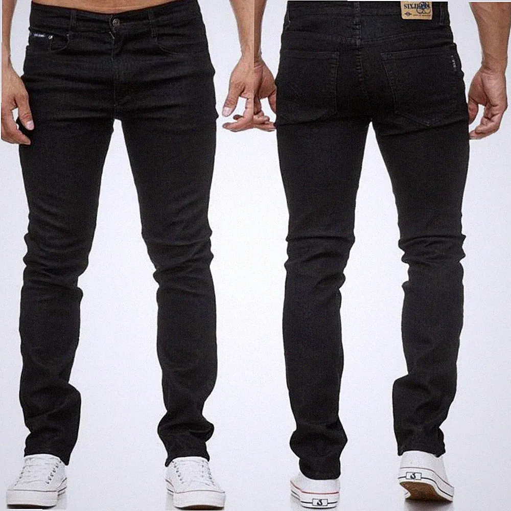 Herren Jeans Slim Fit Regular Stretch Jeanshose Übergröße Hosen Six-Jeans